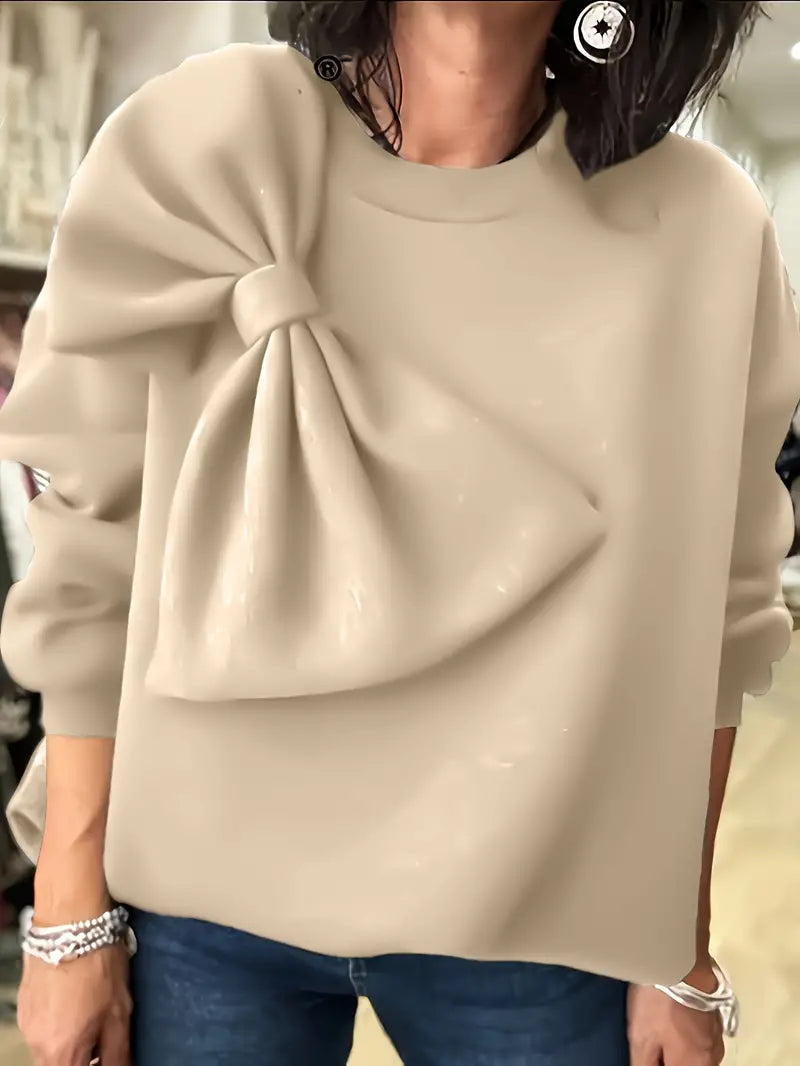 Benia – Suéter elegante con un gran lazo