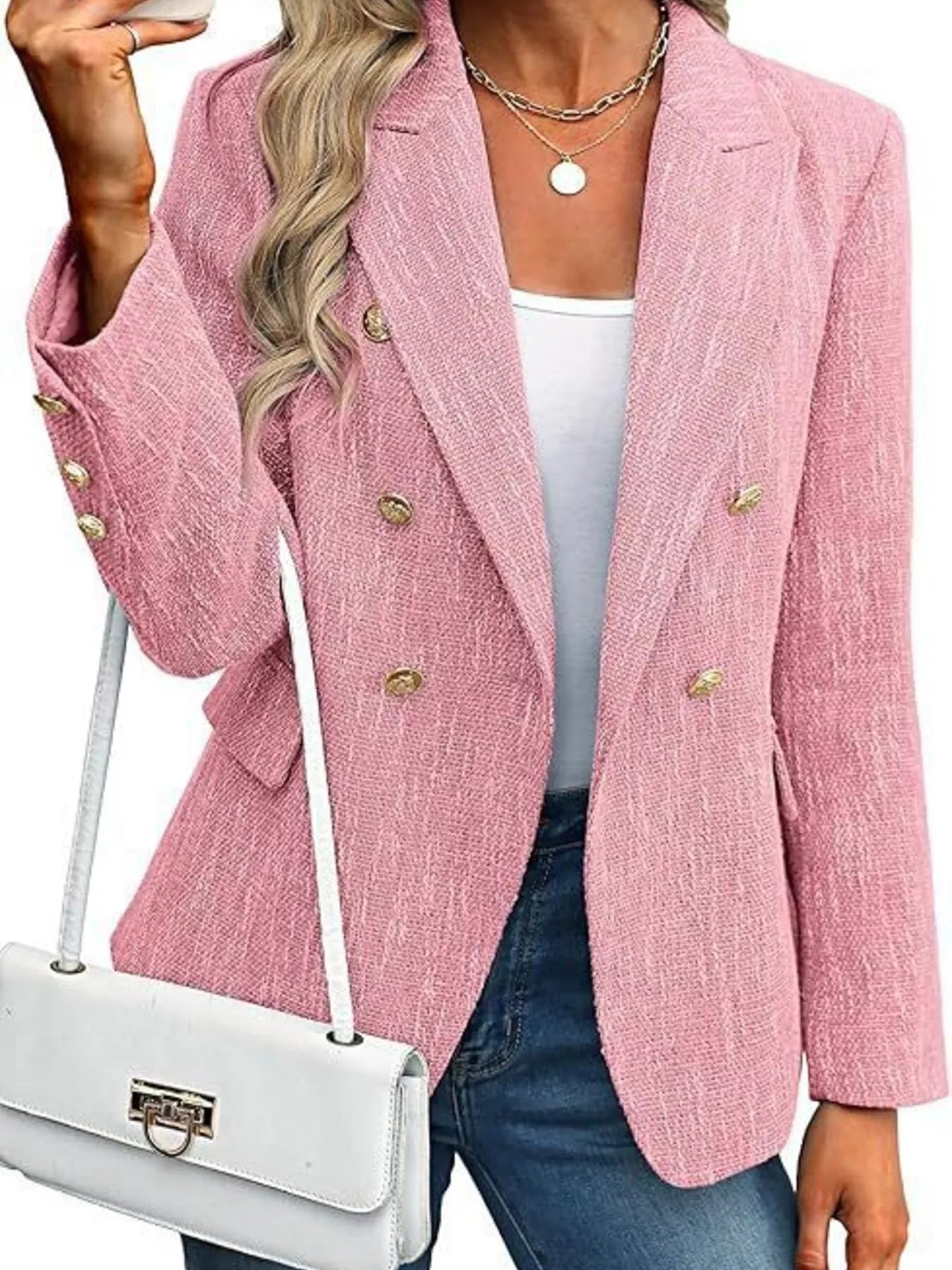 Alesia - Elegante blazer de doble botonadura con solapa