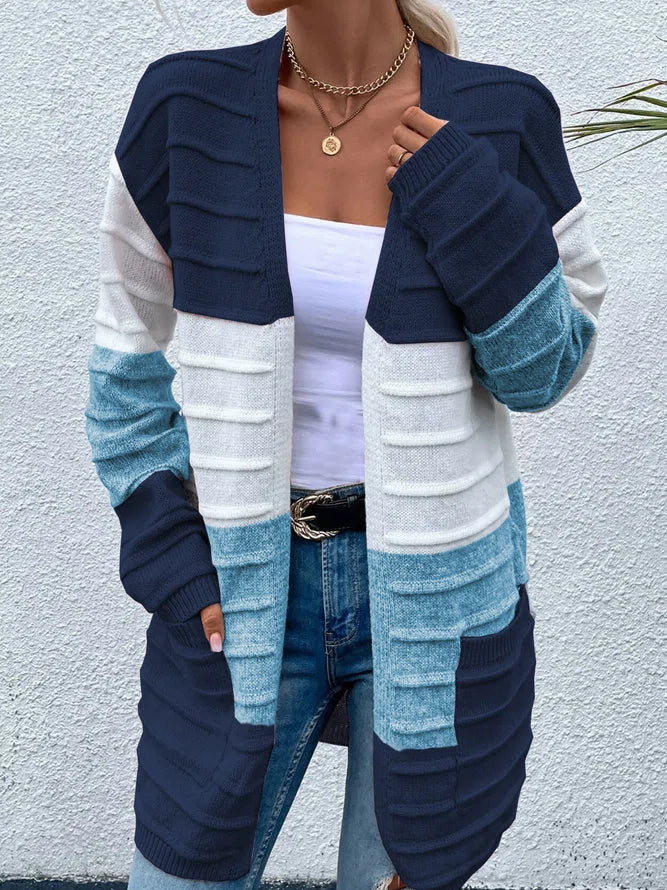 Dariela - Cárdigan elegante de colores a rayas
