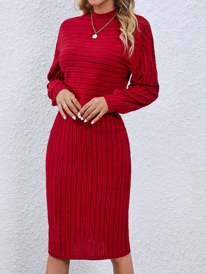 Lysa - Elegante conjunto de top y falda sueltos de manga larga y cuello redondo