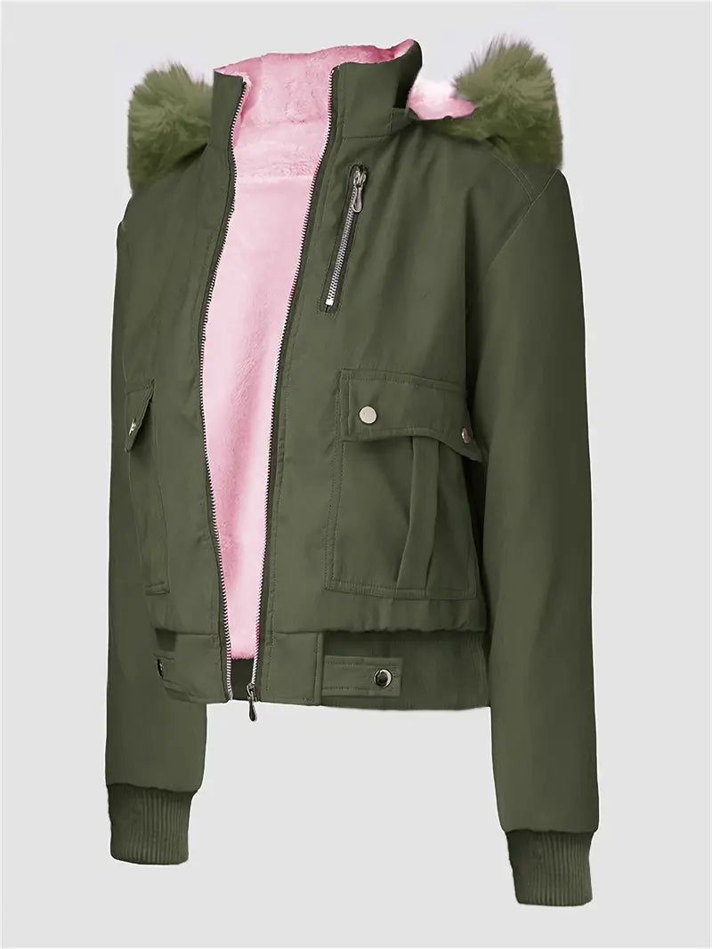 Barbara – Chaqueta corta confeccionada en forro polar de algodón