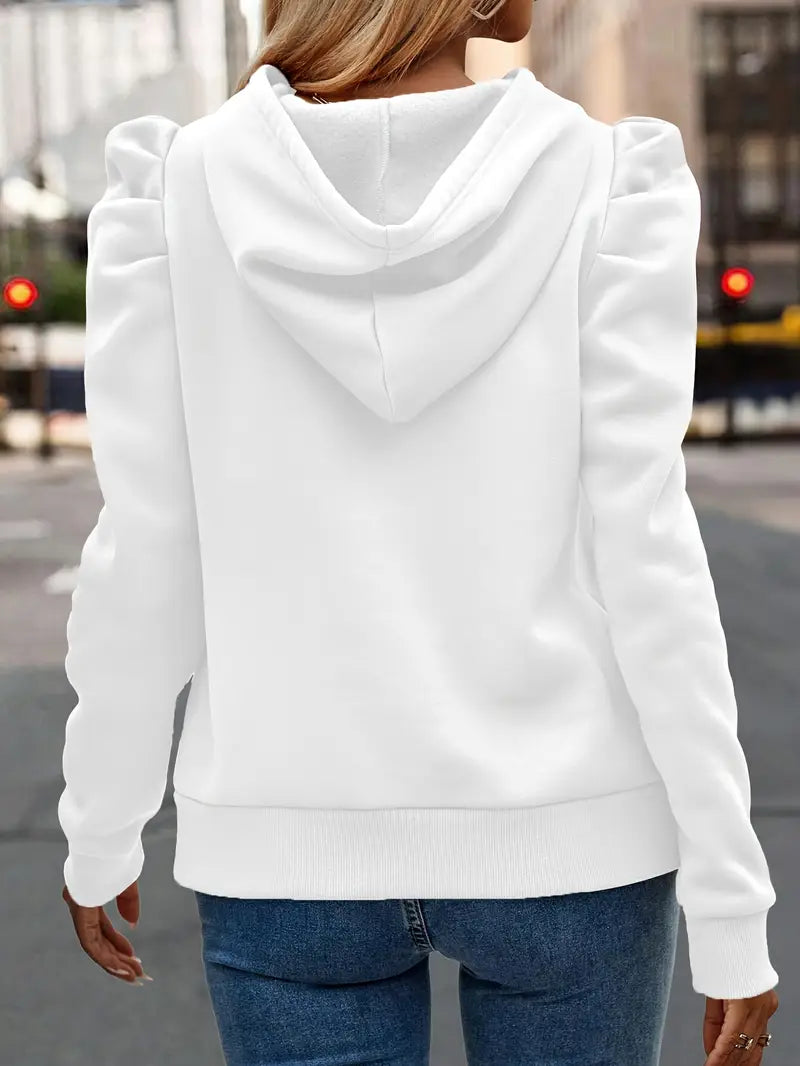 Ronja – Kapuzenpullover con Puffärmeln