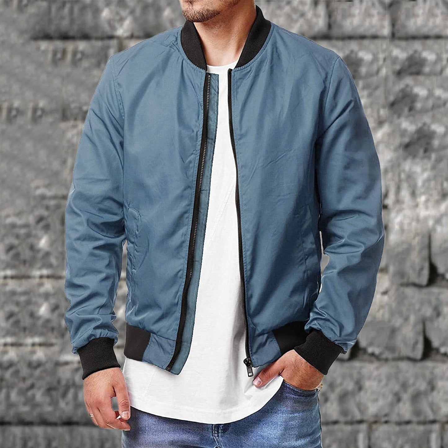 Kurt - Chaqueta bomber de estilo casual