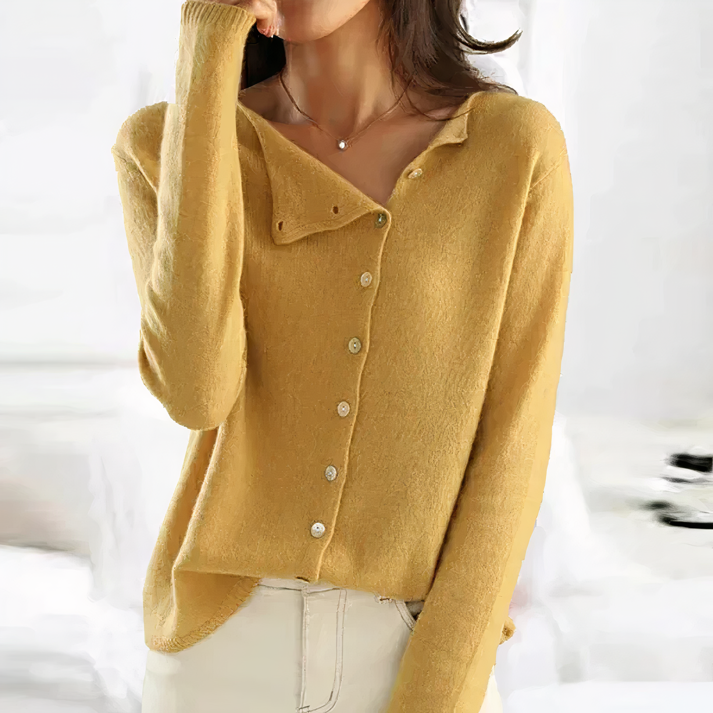 Arleth - Cárdigan elegante con cierre de botones