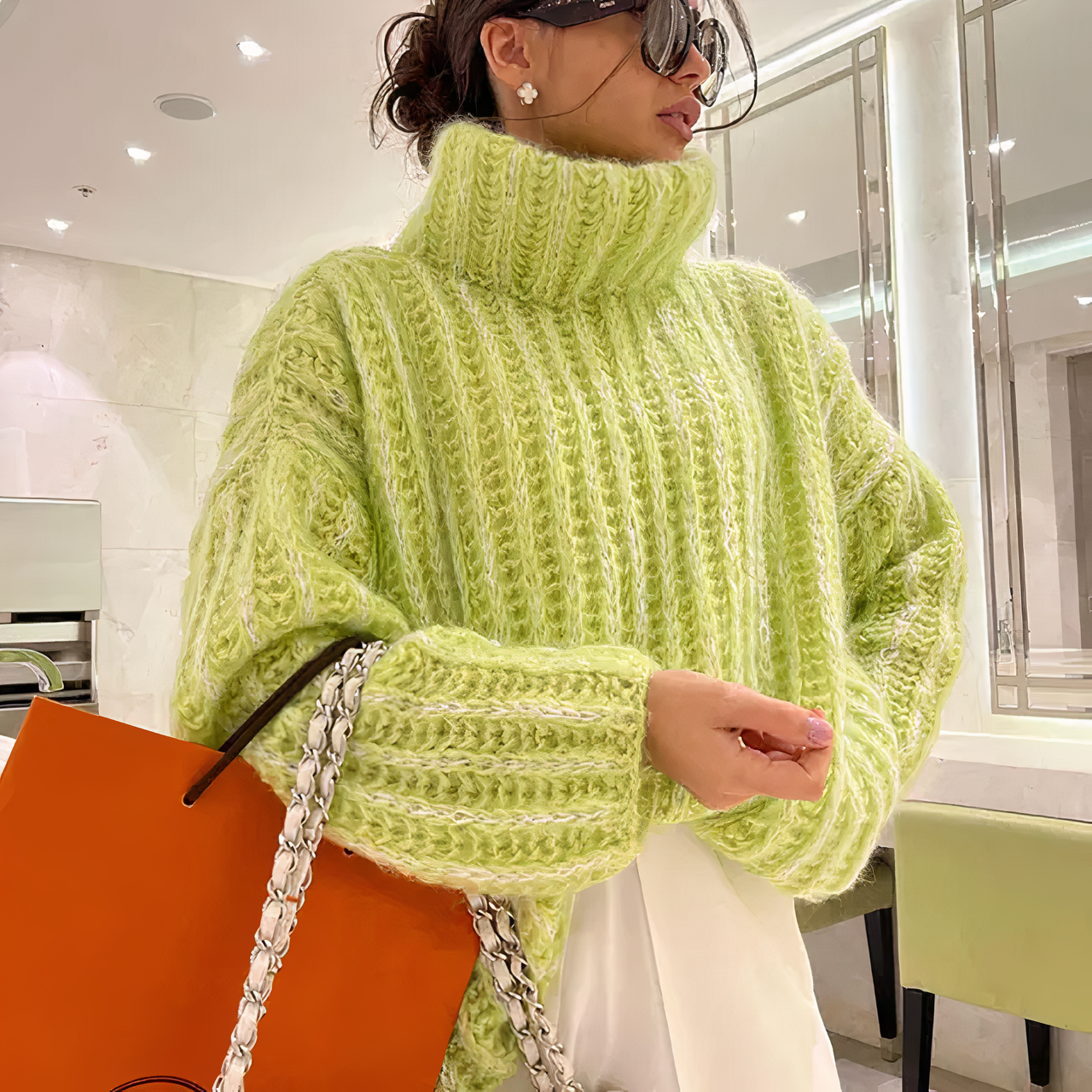 Brianna - Jersey de punto esponjoso