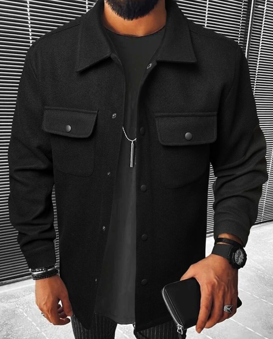 Devin - Abrigo de estilo casual con bolsillos delanteros
