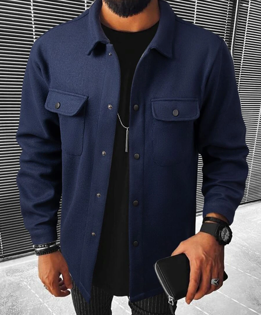 Devin - Abrigo de estilo casual con bolsillos delanteros