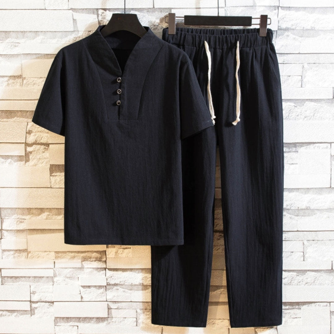 Kaden - Conjunto casual de camisa y pantalón