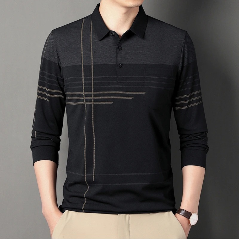Felix - Elegante polo clásico de manga larga