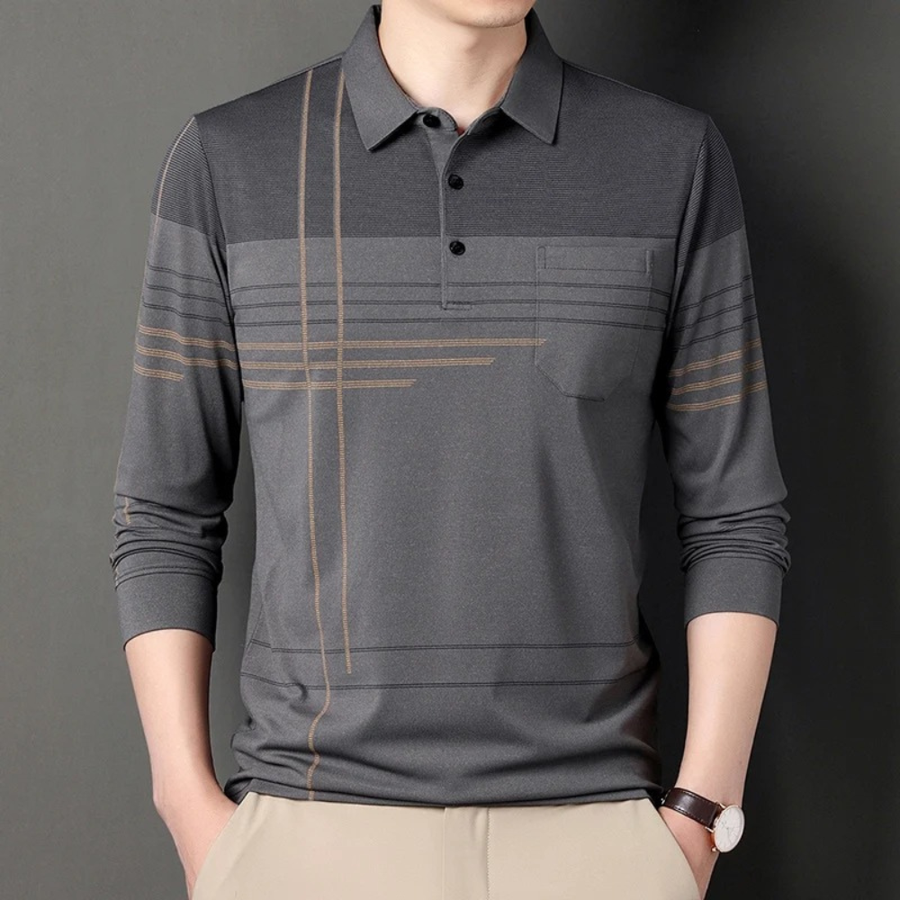Felix - Elegante polo clásico de manga larga
