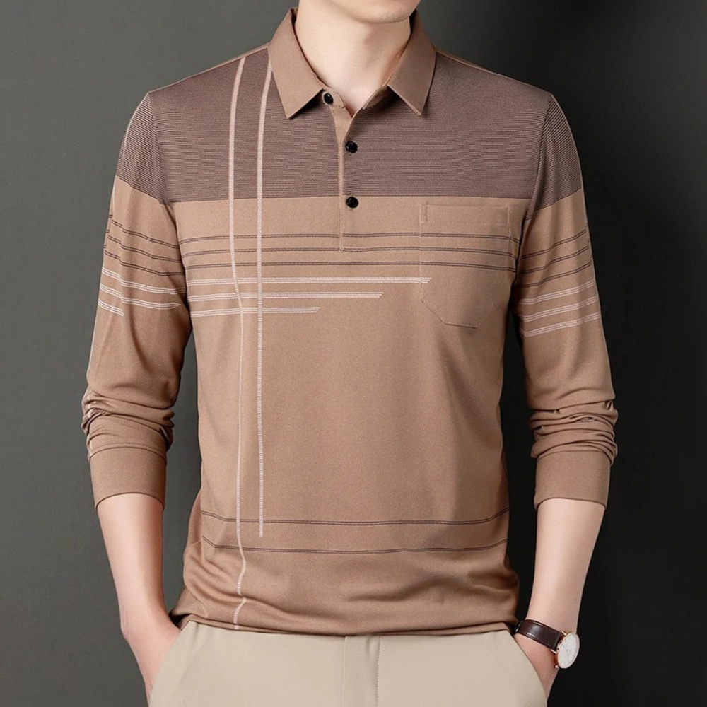 Felix - Elegante polo clásico de manga larga