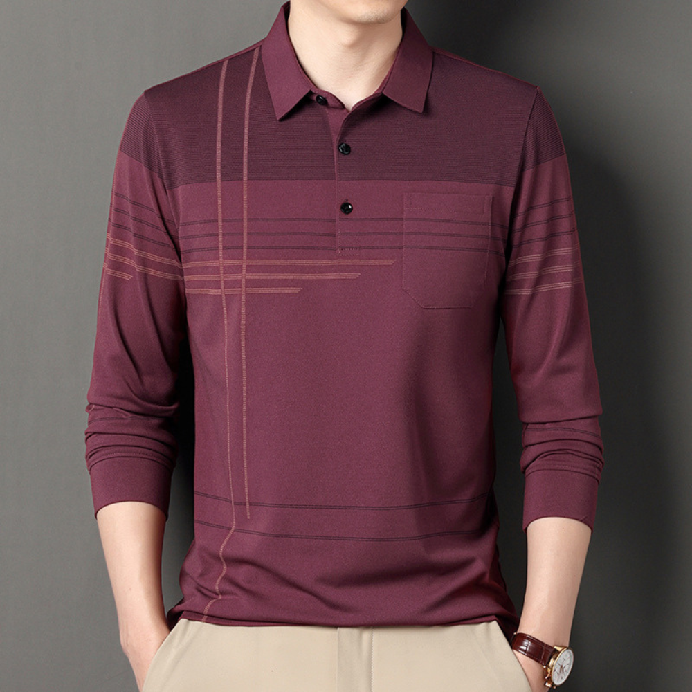 Felix - Elegante polo clásico de manga larga