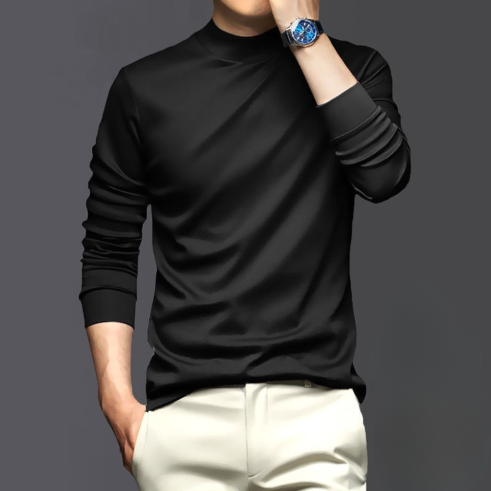 Carter - Cómoda camiseta casual de manga larga y cuello alto