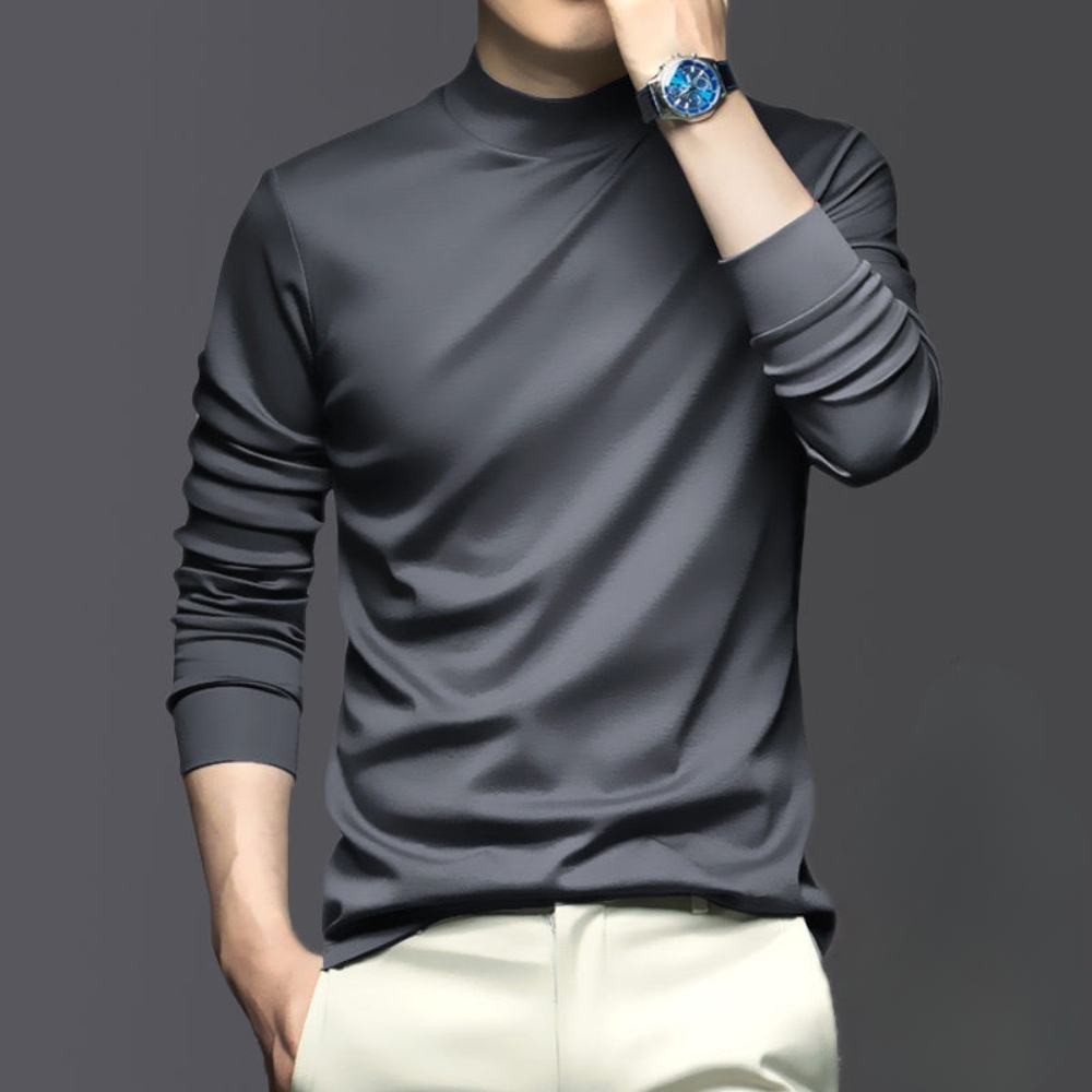 Carter - Cómoda camiseta casual de manga larga y cuello alto