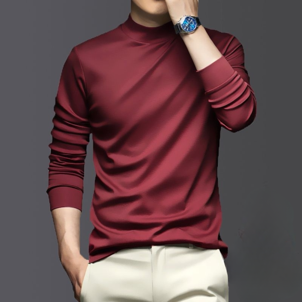 Carter - Cómoda camiseta casual de manga larga y cuello alto