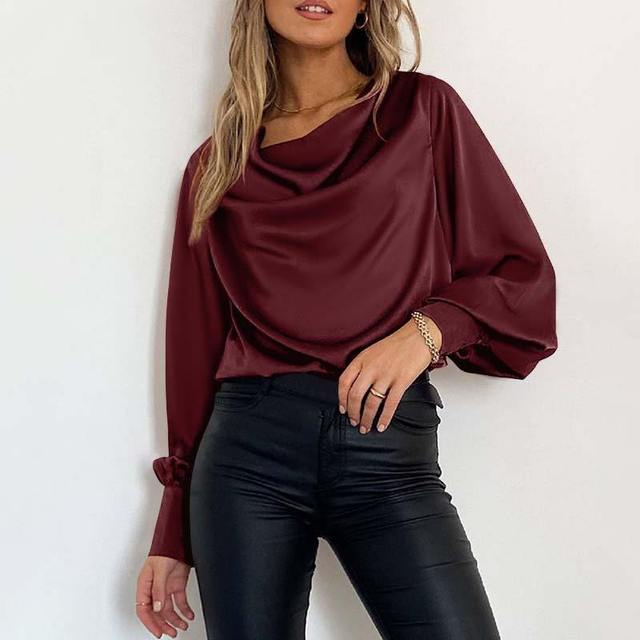 Shantelle - Elegante blusa suelta de manga larga