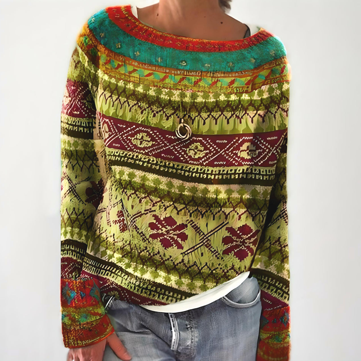 Cali - Acogedor jersey de mezcla de colores