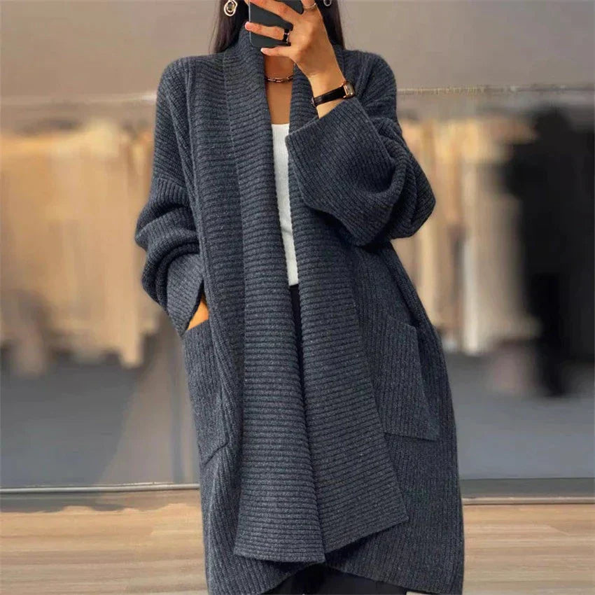 Danisha - Suéter tipo cárdigan oversize elegante y cálido