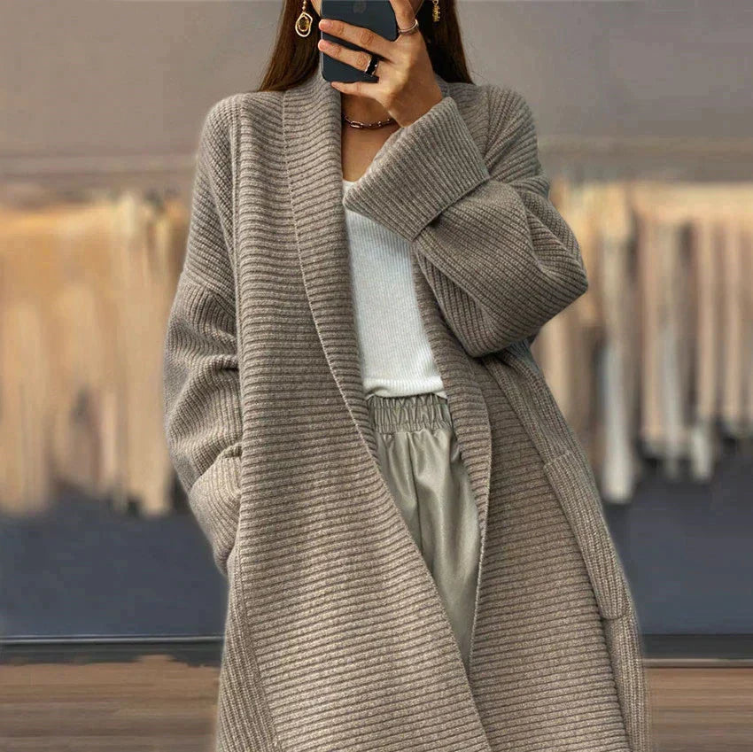 Danisha - Suéter tipo cárdigan oversize elegante y cálido