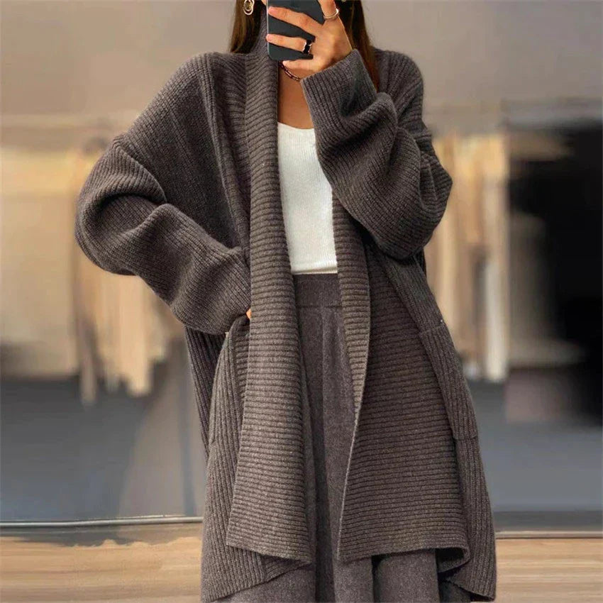 Danisha - Suéter tipo cárdigan oversize elegante y cálido