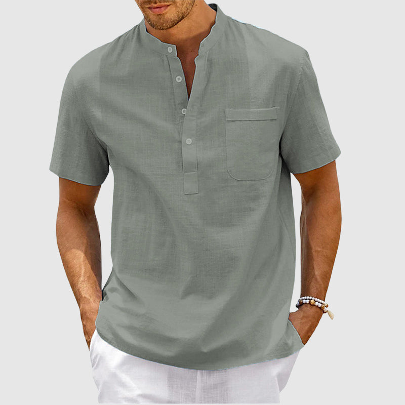 Lukas - Camisa casual elegante de manga corta con botones