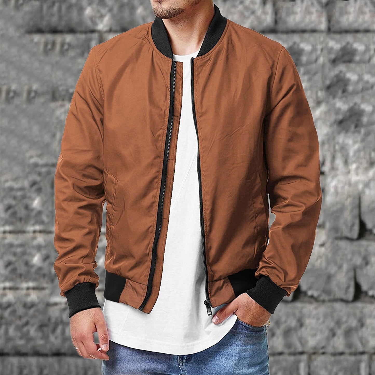 Kurt - Chaqueta bomber de estilo casual