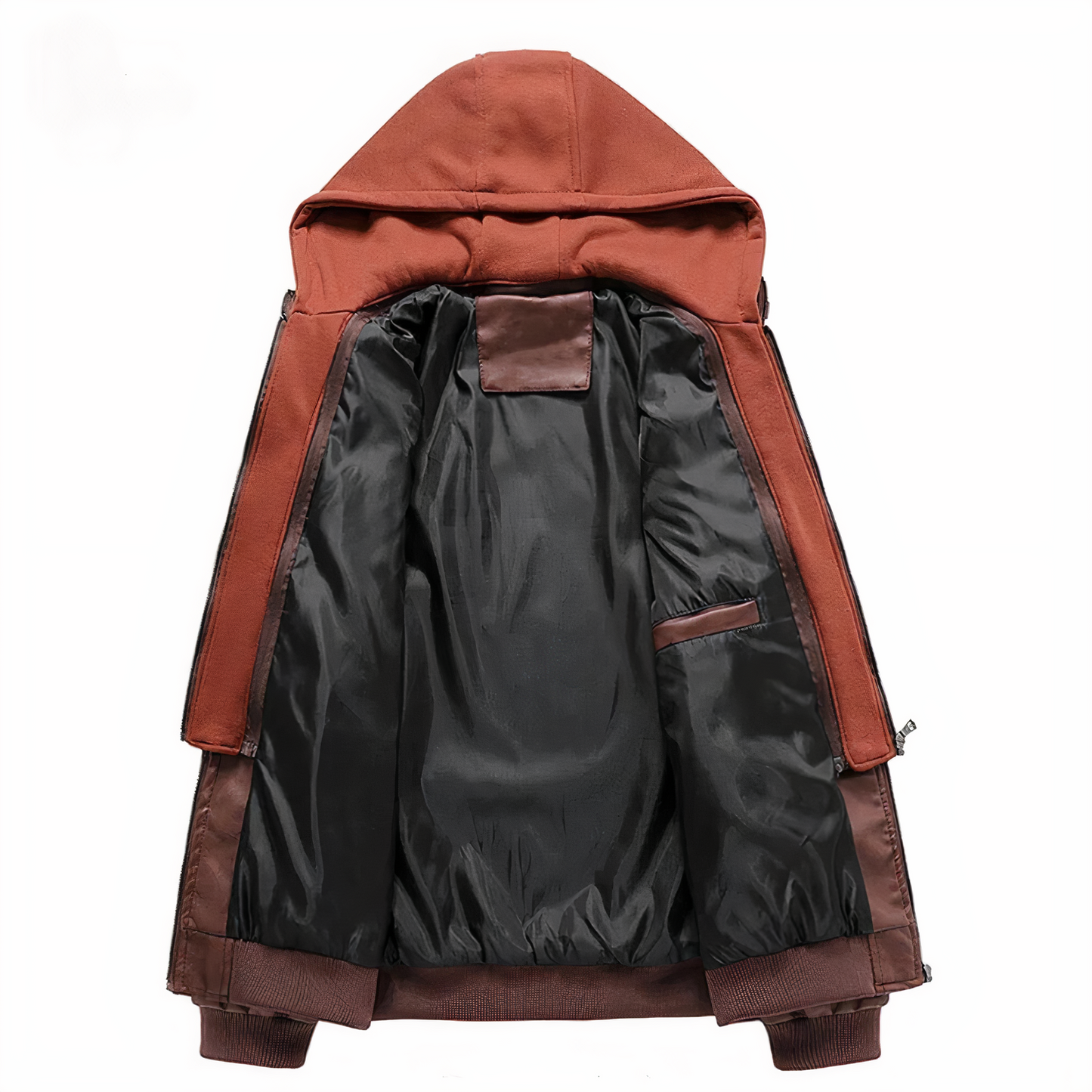 Grant - Chaqueta de moto de piel sintética para hombre