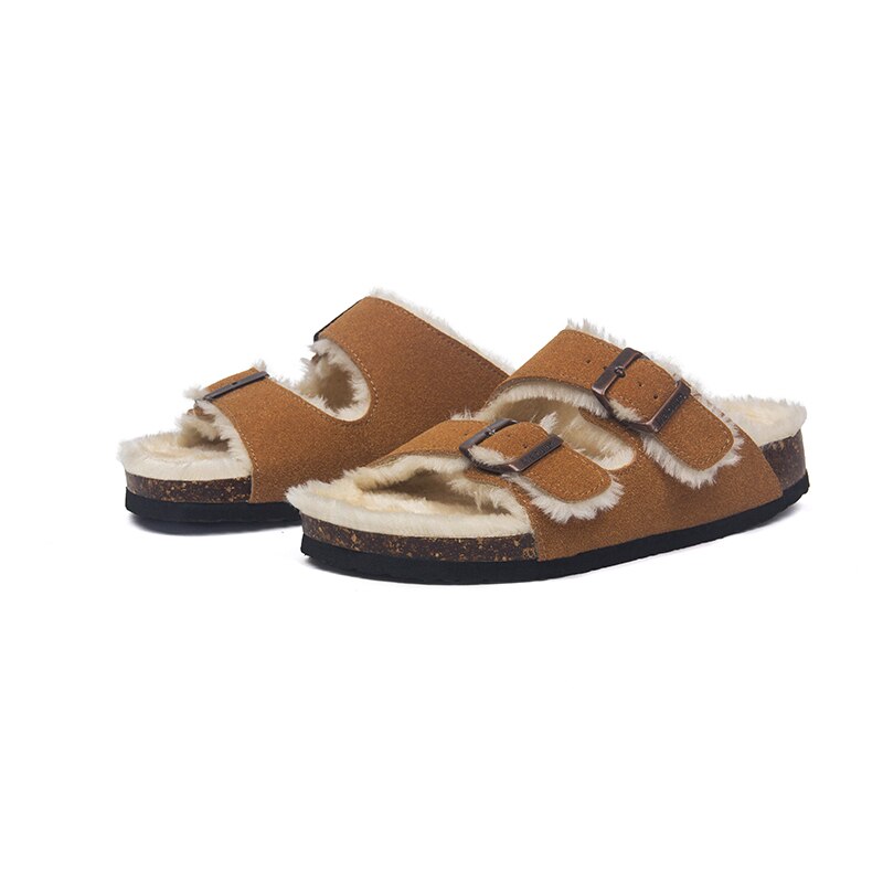 Macey - Sandalias hebilla con pelo