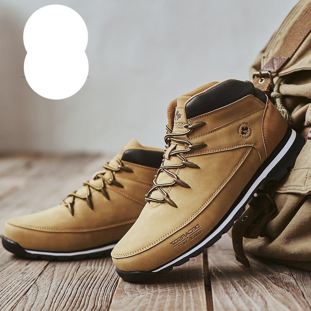 Grey - Botas Básicas Clasicas De Hombres Para Invierno Y Otoño