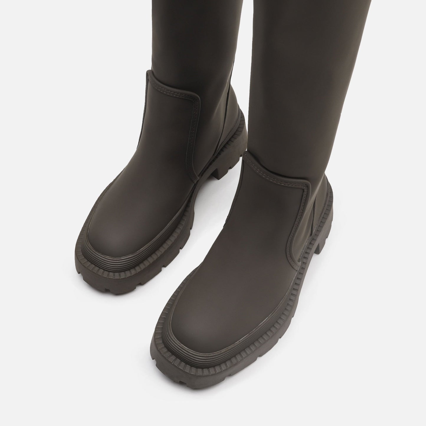Angelique - Botas Planas de Cuero para Invierno hasta la Rodilla para Mujer