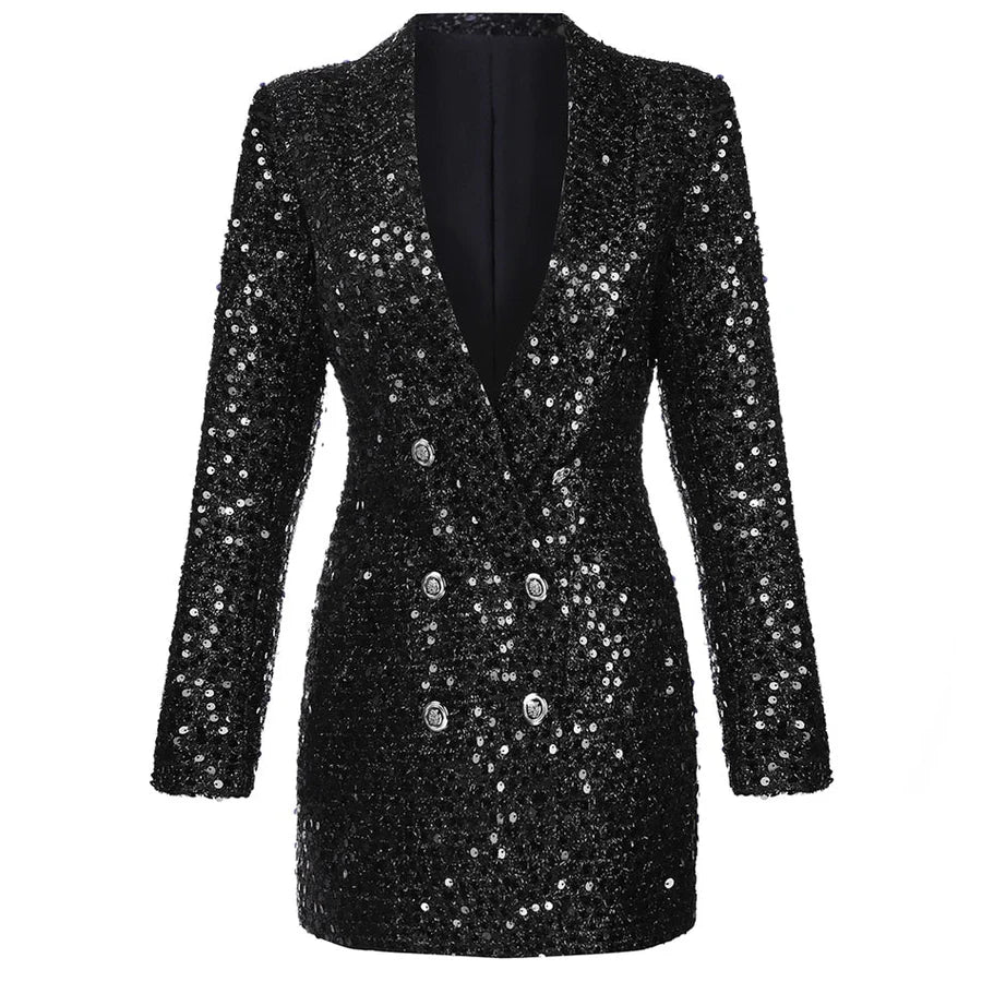 Camry – Vestido tipo blazer iridiscente