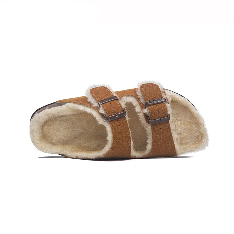 Macey - Sandalias hebilla con pelo