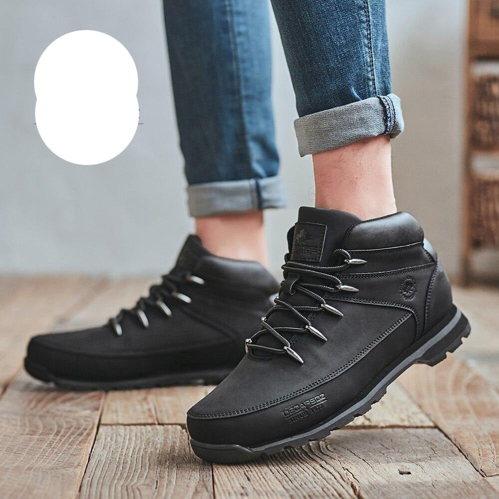 Grey - Botas Básicas Clasicas De Hombres Para Invierno Y Otoño