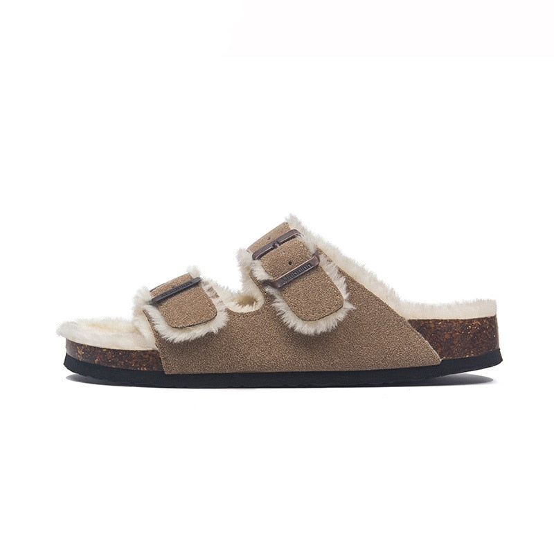 Macey - Sandalias hebilla con pelo
