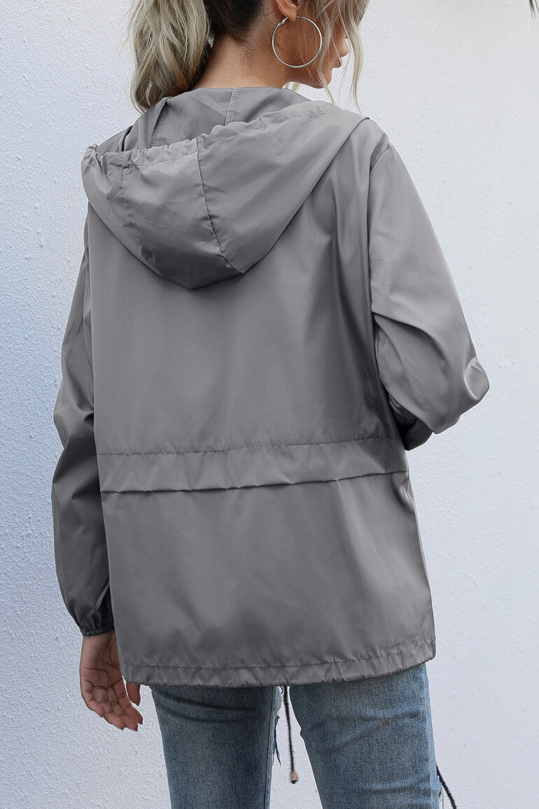 Arvi - Chaqueta deportiva cortavientos con capucha