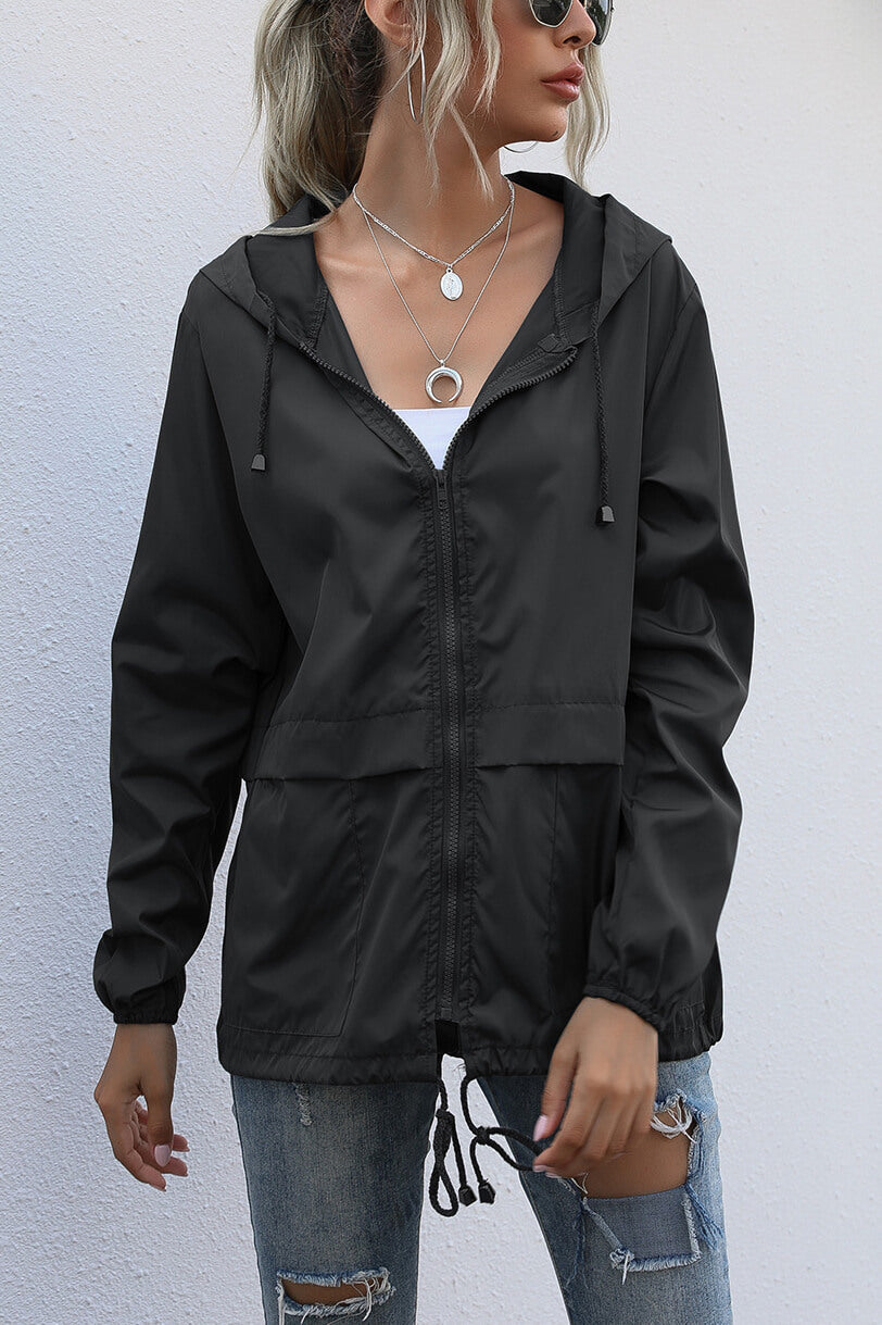 Arvi - Chaqueta deportiva cortavientos con capucha