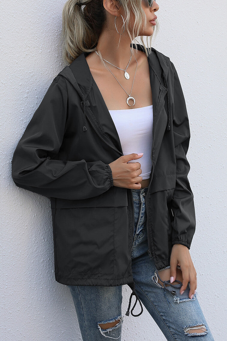 Arvi - Chaqueta deportiva cortavientos con capucha