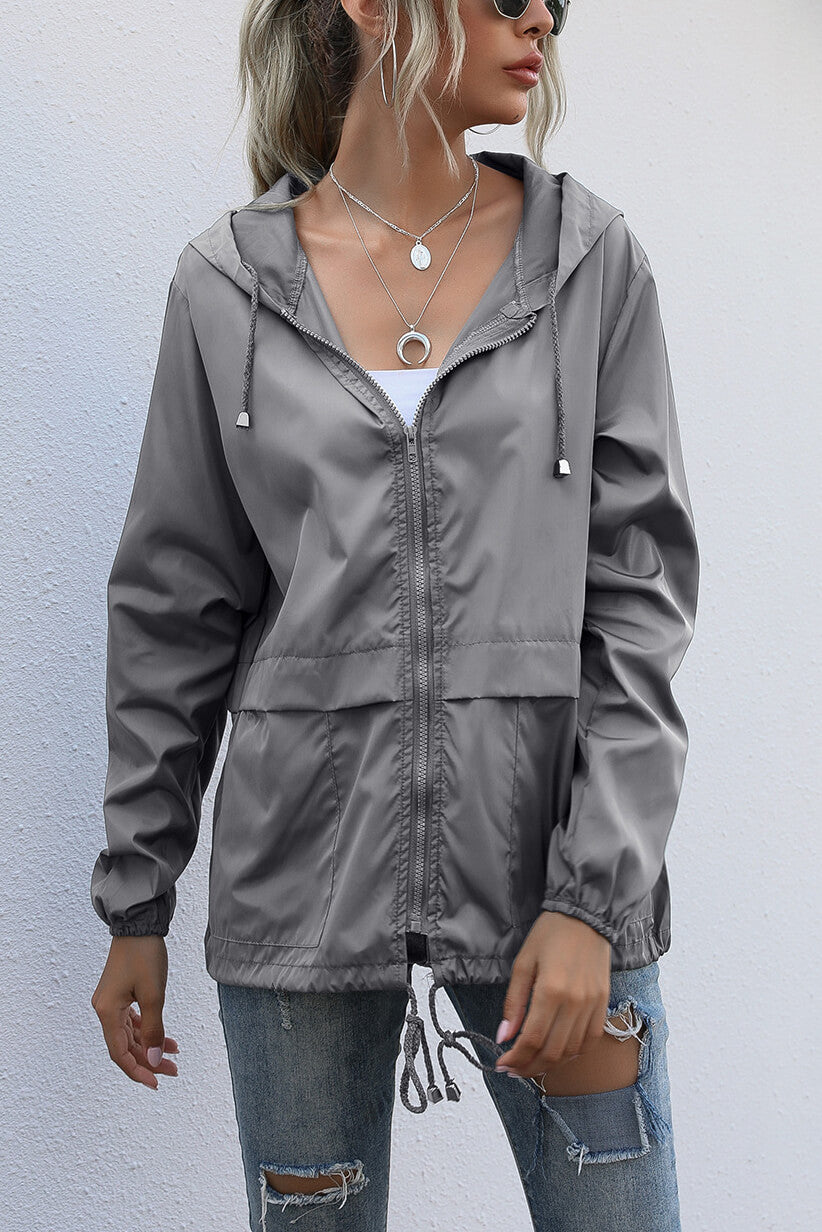Arvi - Chaqueta deportiva cortavientos con capucha
