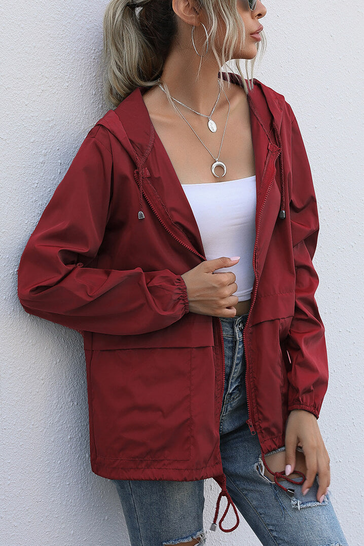 Arvi - Chaqueta deportiva cortavientos con capucha