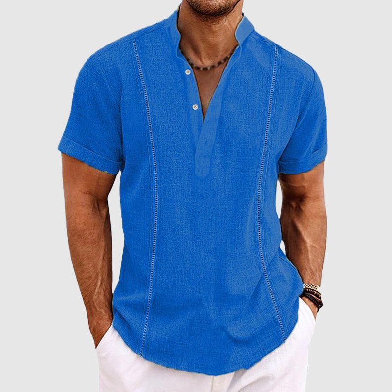 Myles - Camisa casual transpirable de manga corta