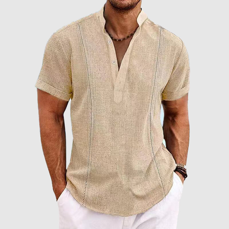 Myles - Camisa casual transpirable de manga corta