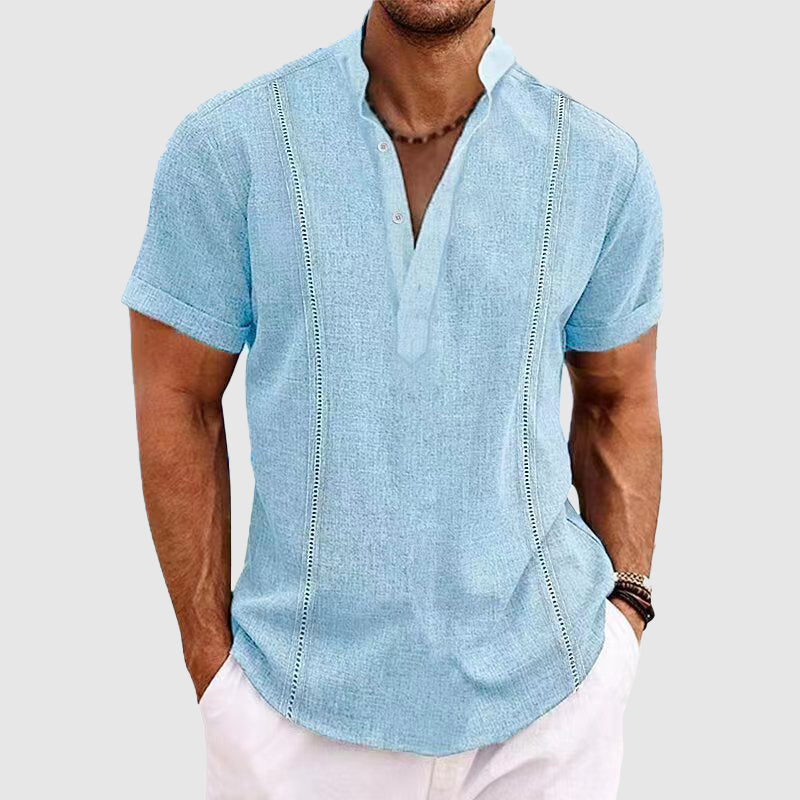Myles - Camisa casual transpirable de manga corta