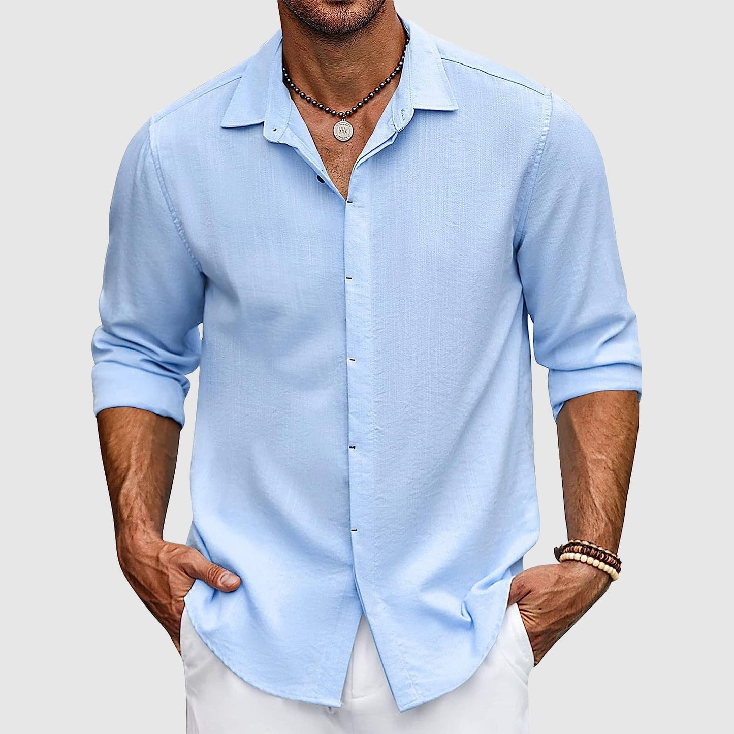 Mylan - Elegante polo de manga larga con botones