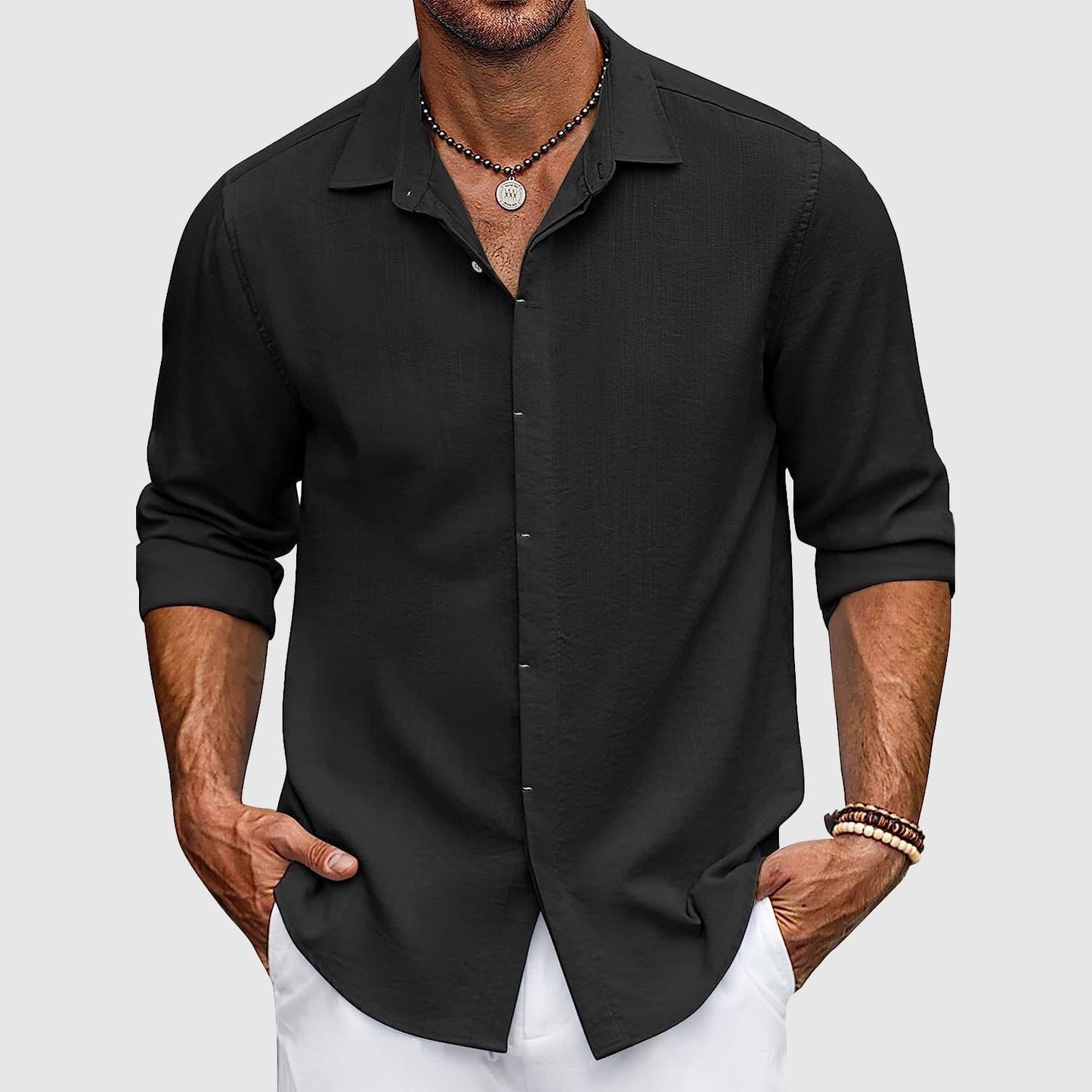 Mylan - Elegante polo de manga larga con botones