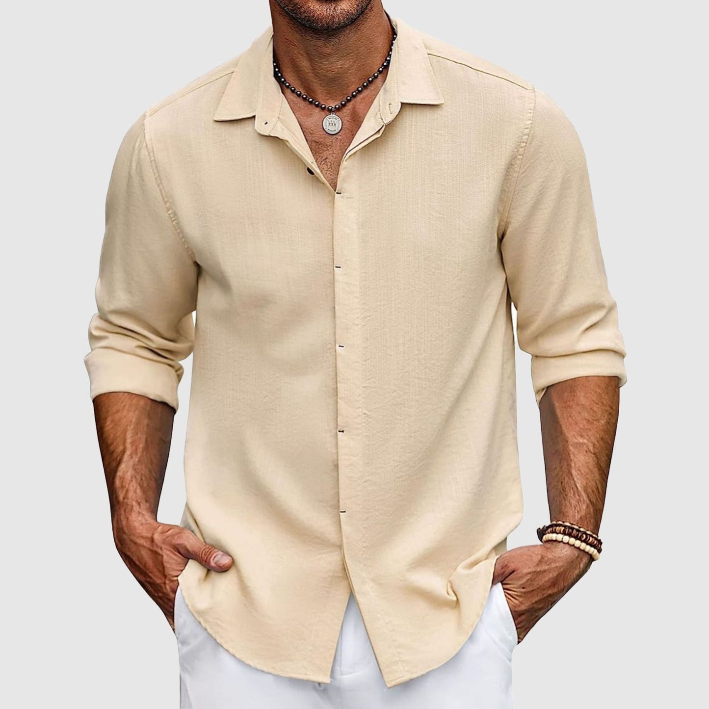 Mylan - Elegante polo de manga larga con botones
