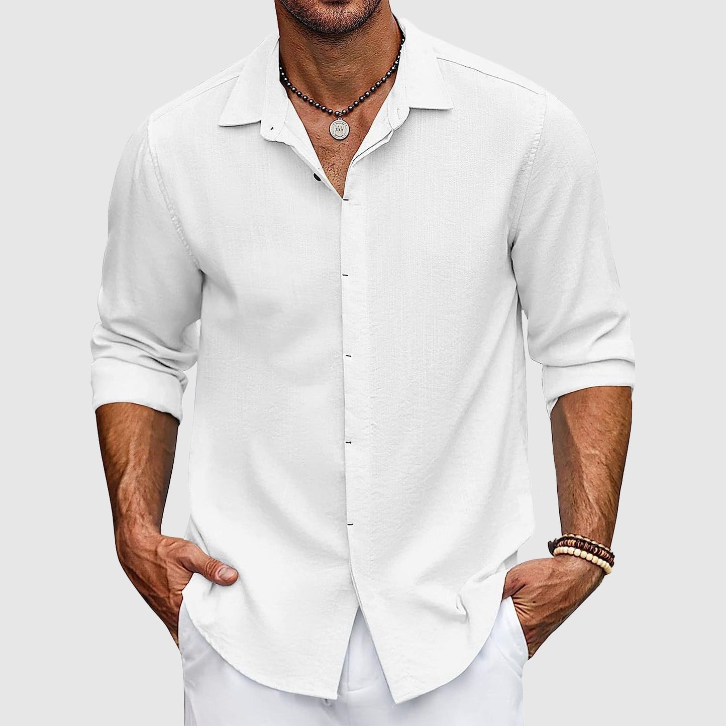 Mylan - Elegante polo de manga larga con botones