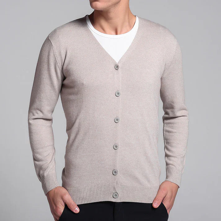 Gareth - Chaqueta clásica con cuello de pico y botones