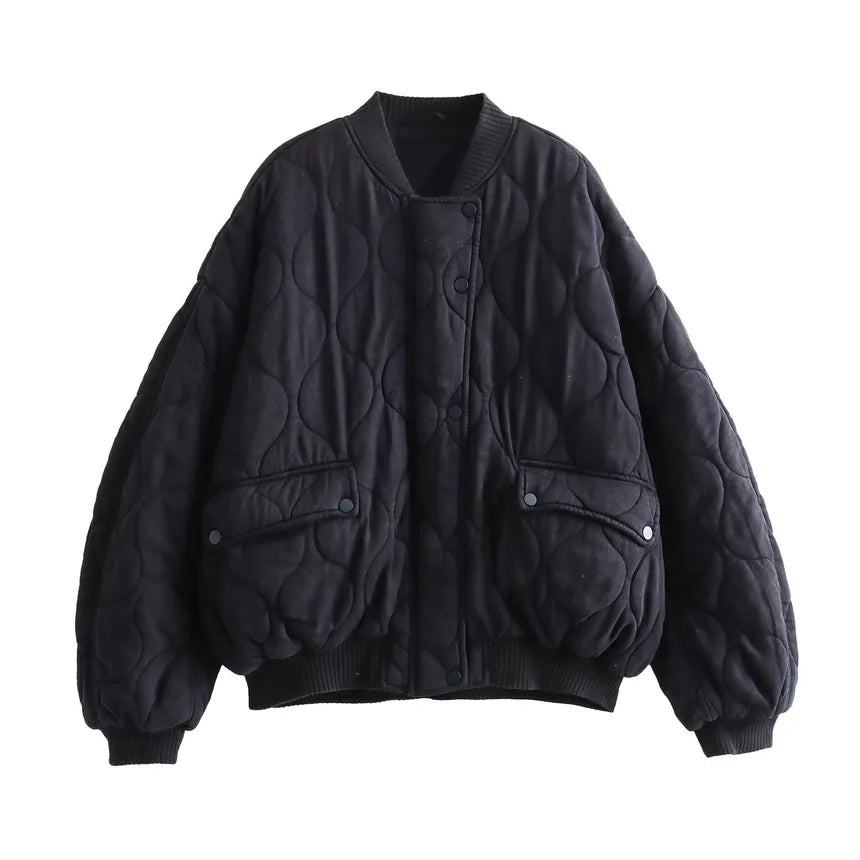 Emery – Chaqueta de algodón con cuello redondo