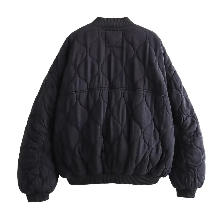 Emery – Chaqueta de algodón con cuello redondo