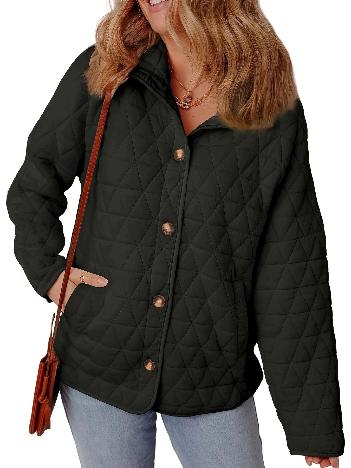 Vanesa - Elegante abrigo oversize acolchado con botones